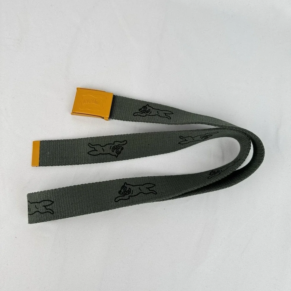Billionaire Boys Club x Ice Cream Green Running Dog Nylon Belt Metal Buckle 52